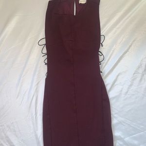 Maroon body con dress